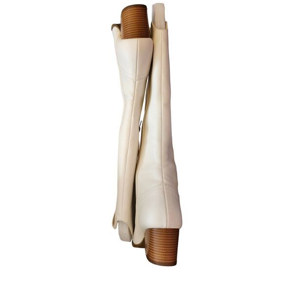 Pink Lily Beautiful New In Box Tall Shania White Cowboy Boots Size 6 - Picture 4 of 10